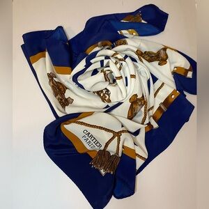 Cartier Blue and White Scarf